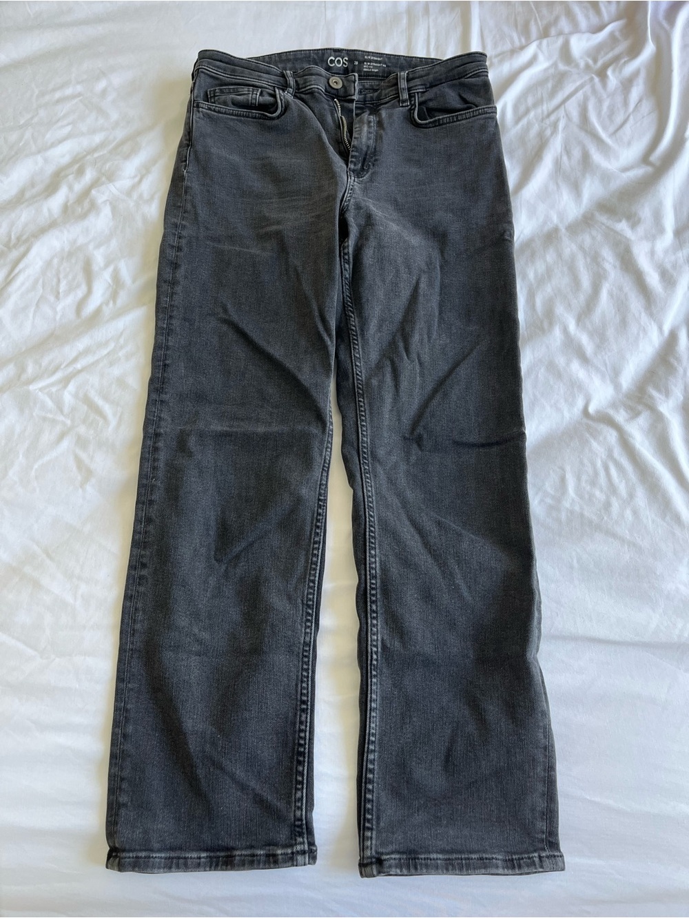 COS Women’s Charcoal Slim Straight Jeans mid rise size 29 ankle length